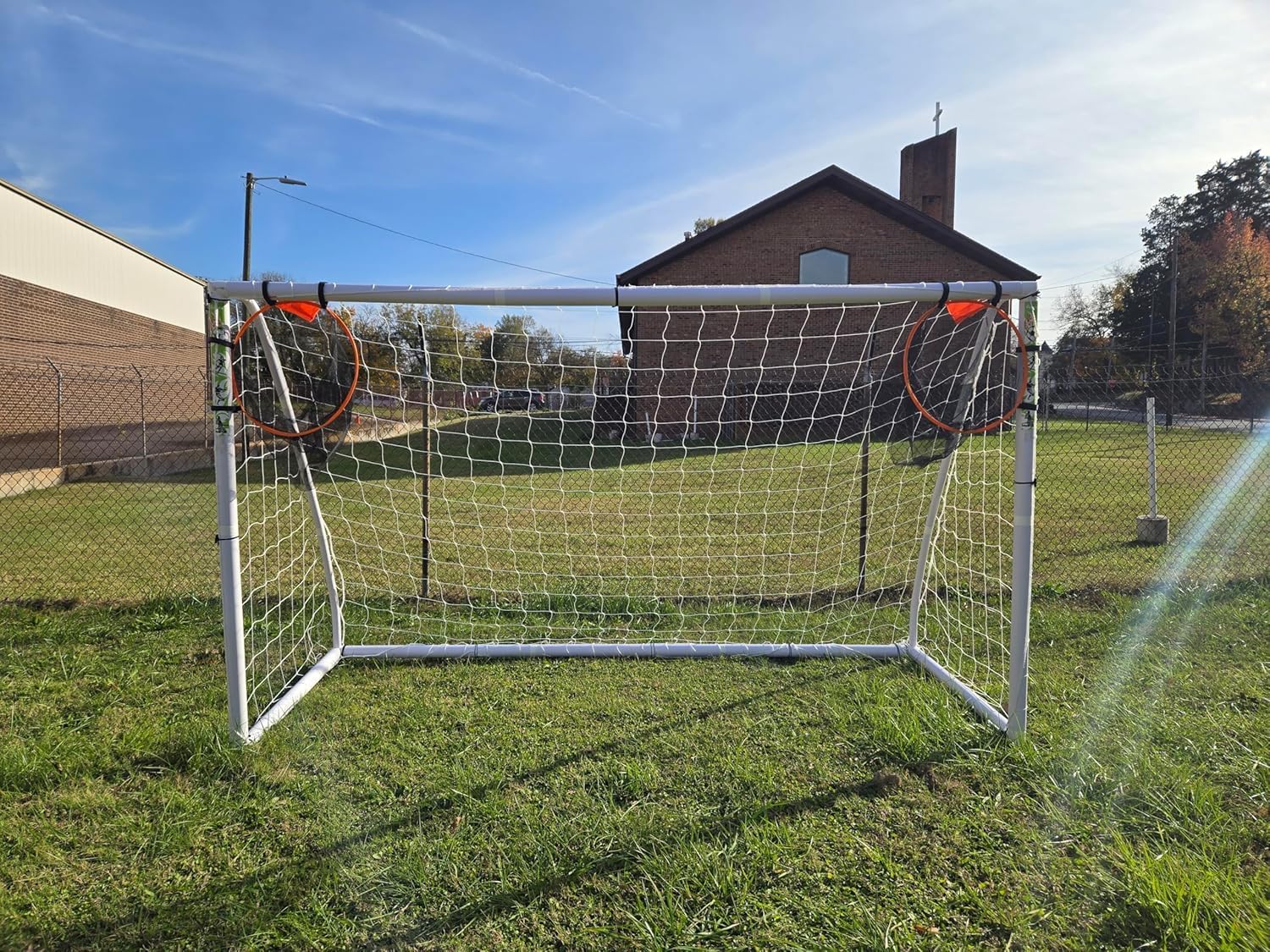Vallerta® Portable Soccer Larger Target Goal, Set of 2, Quick Attach and Detach, Sleek and Sturdy Pocket for Shooting Accuracy Training, Corner Scoring