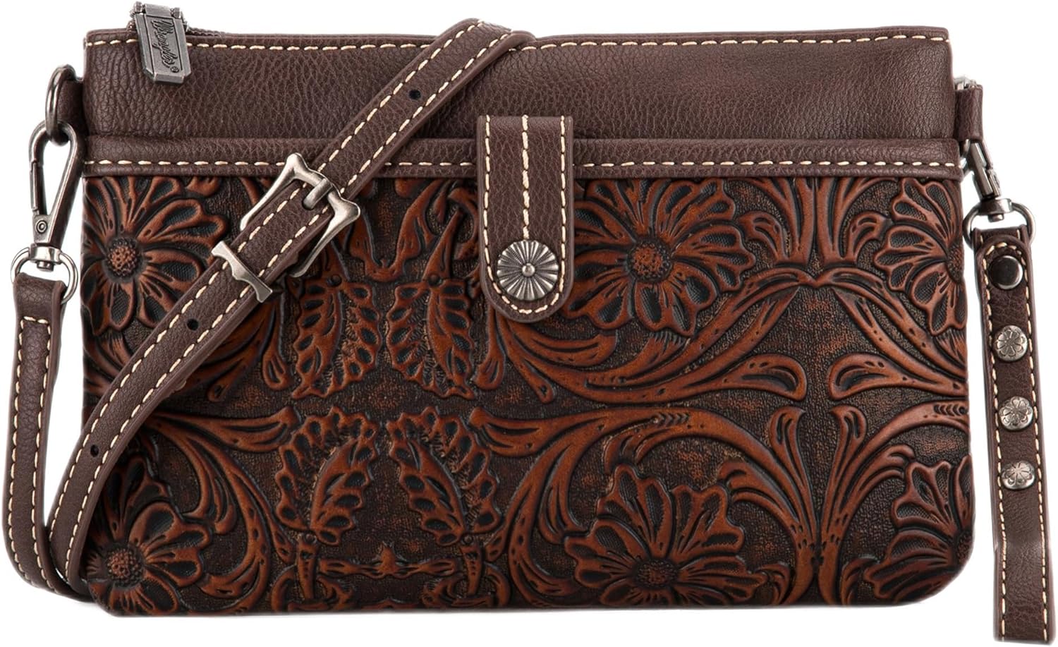 Wrangler Western Cowhide Crossbody Bags for Women Clutch Wristlet Purse