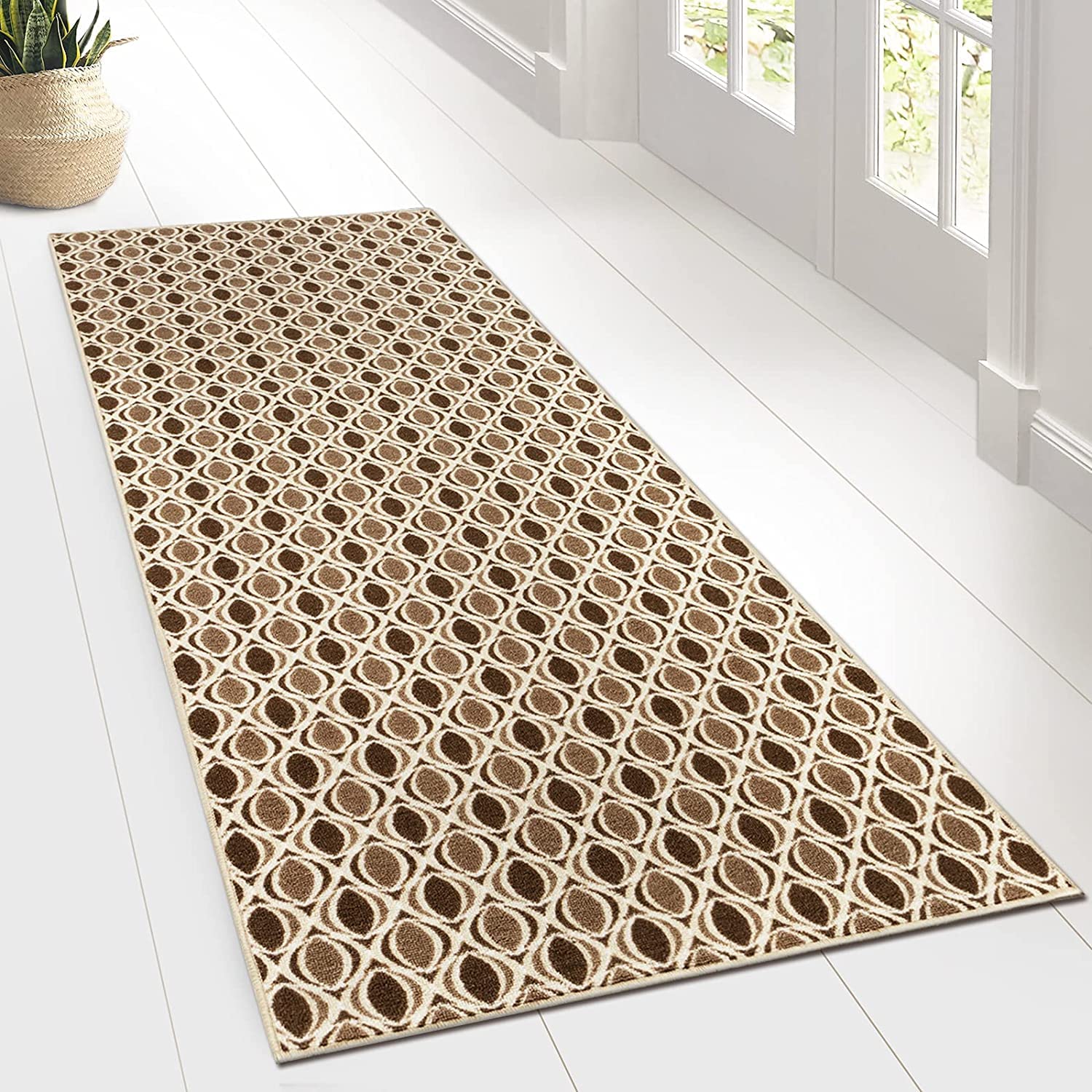 Floordirekt Tapis de couloir en liège - Pour cuisine, couloir et salon - Tapis à boucles fines - Antidérapant et antistatique - Tapis de couloir (80 x 300 cm)