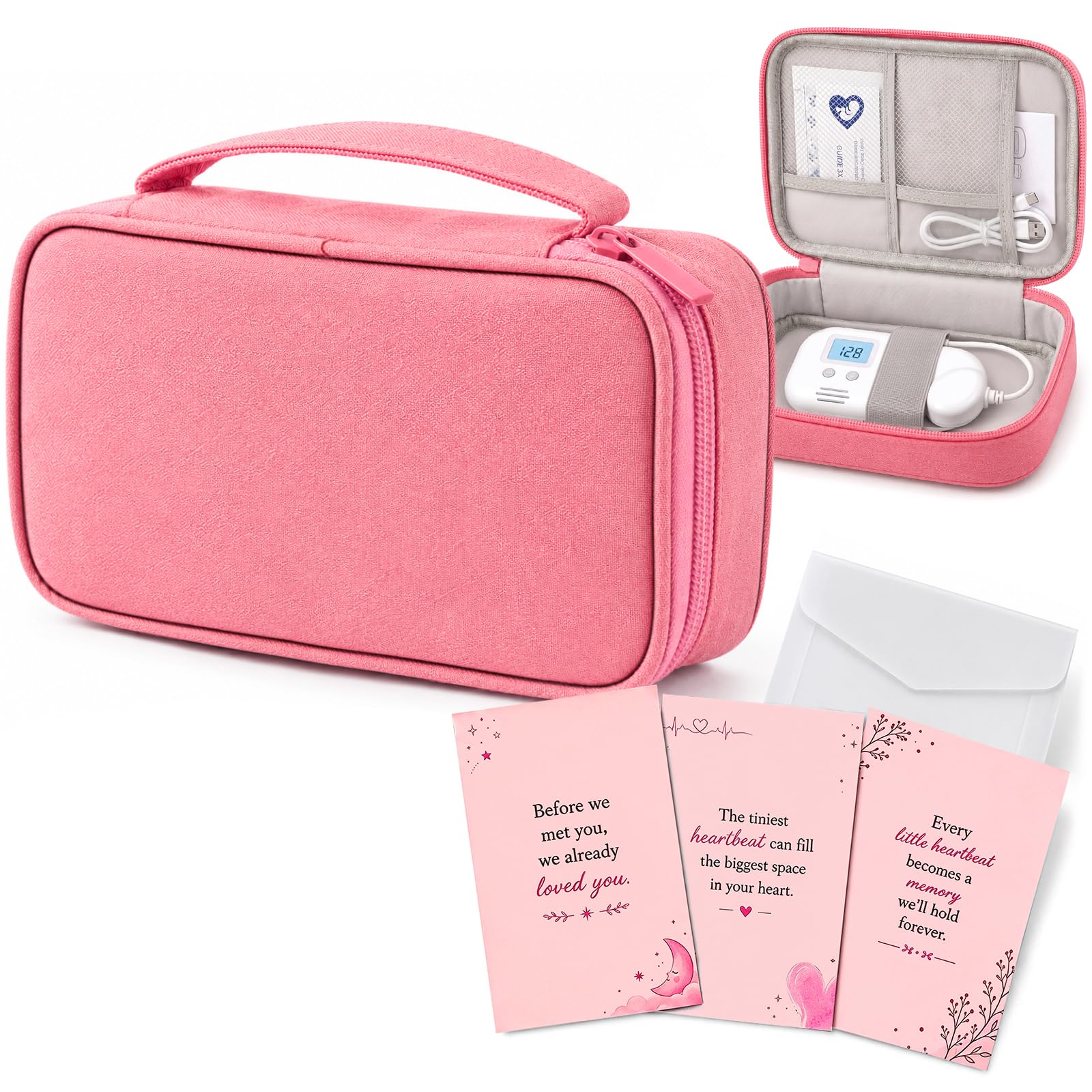 Carrying Case for Doppler Heart Monitor, Case Only Pink