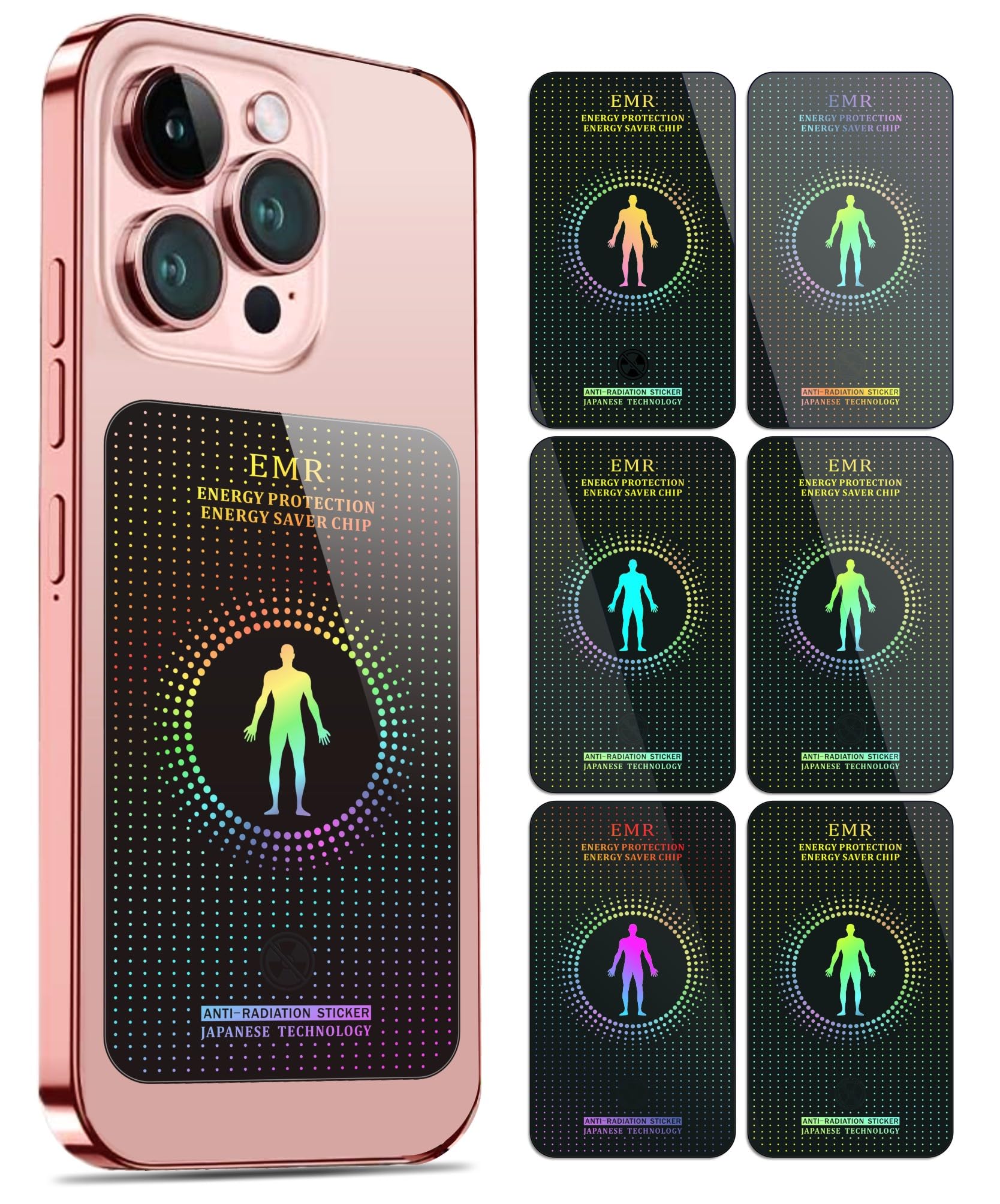 Protection Sticker for Cell Phone?Smart Phone/Laptop/Tablet/All Devices-Black 6 pcs