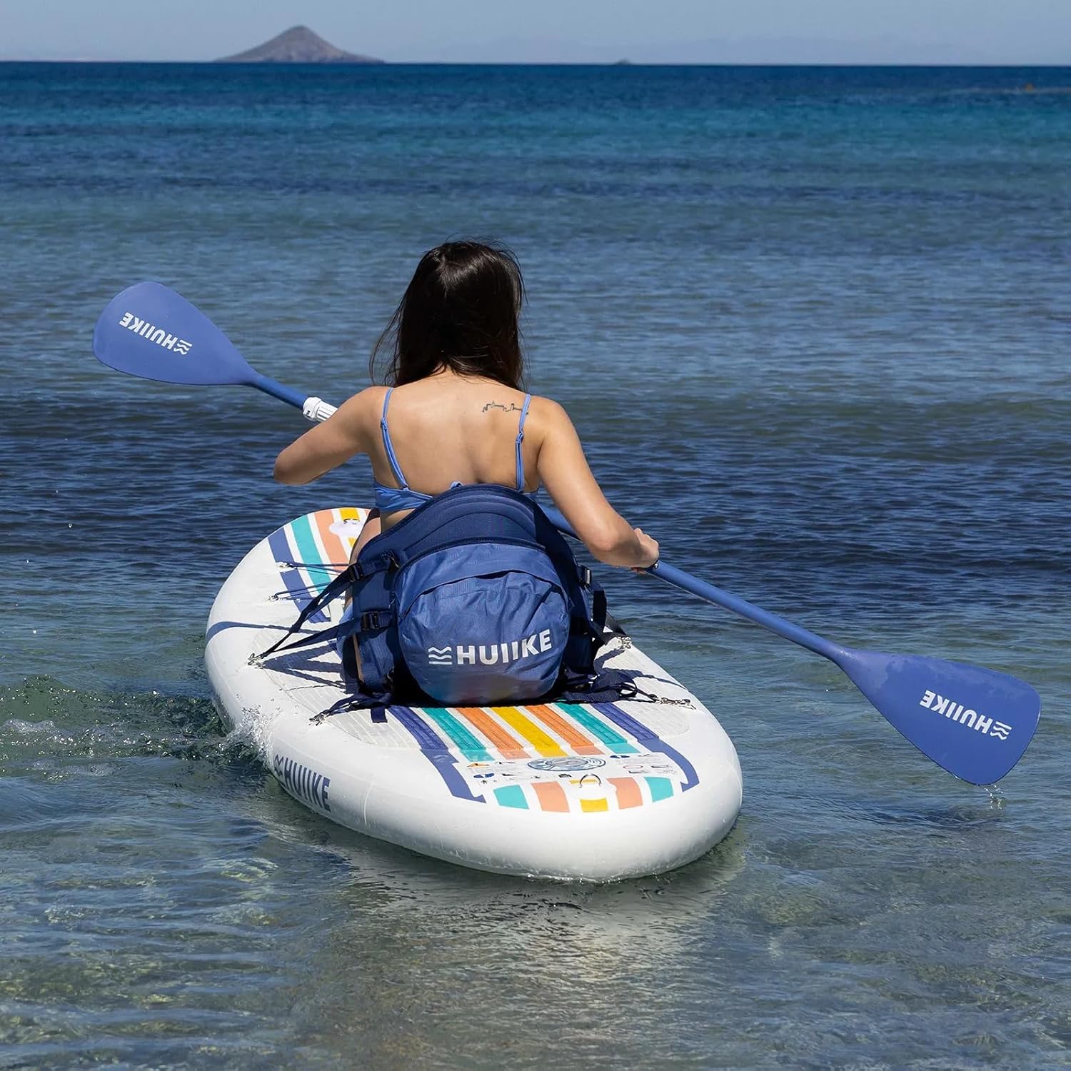 HUIIKE Paddle Board Paddle 2-in-1 Aluminum Sup Paddleboard Oar & Kayak Detachable 4 Piece | Double Sided Sup Oar Adjustable for Stand Up Board | Packable Paddleboard Ore & Kayak for Paddleboarding