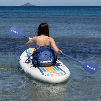 HUIIKE Paddle Board Paddle 2-in-1 Aluminum Sup Paddleboard Oar & Kayak Detachable 4 Piece | Double Sided Sup Oar Adjustable for Stand Up Board | Packable Paddleboard Ore & Kayak for Paddleboarding