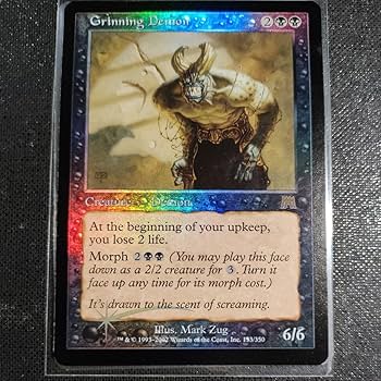 Amazon.co.jp: MTG にやにや笑いの悪魔 Grinning Demon ONS FOIL