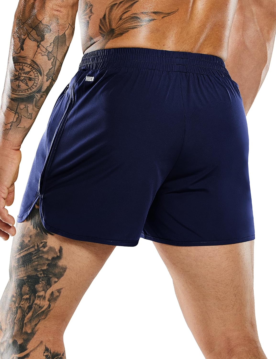 MIER Men's 3 Inches Quick Dry Running Shorts Liner Lightweight Water Resistant Athletic Workout Lined Shorts - Image 2