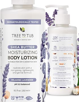 Tree To Tub Lavender Moisturizing Shea Butter Lotion for Dry Skin 250 ml