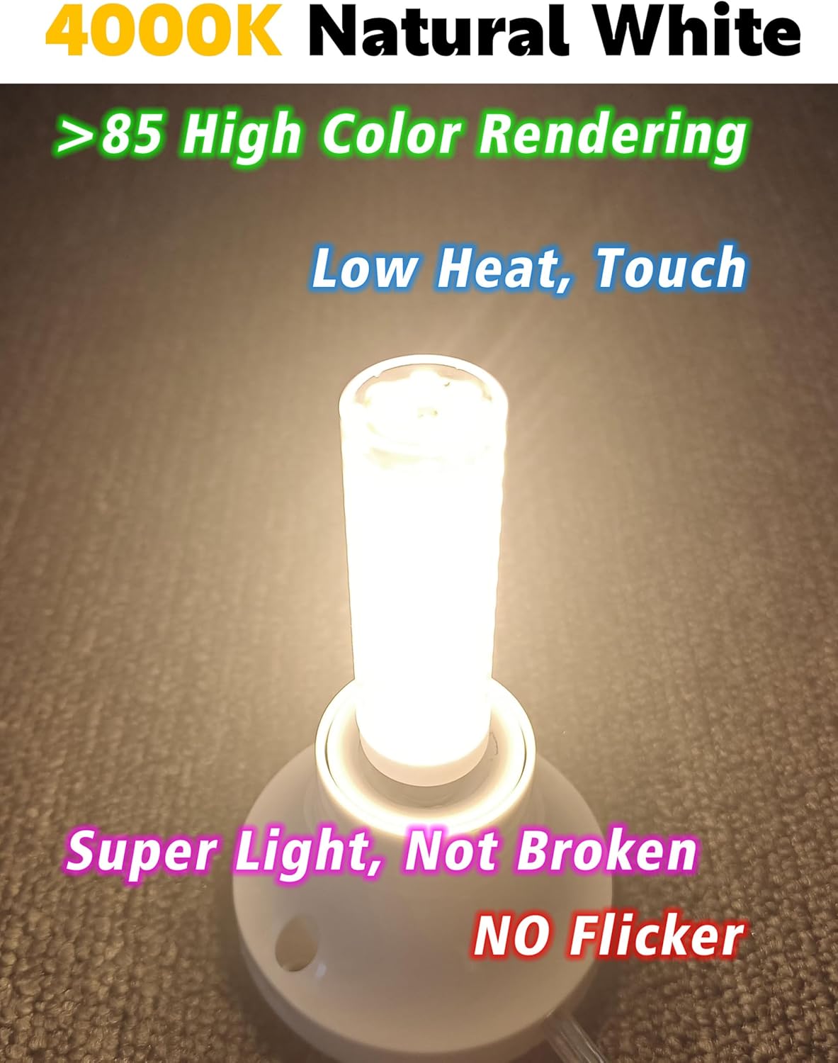 JD E11 Led Bulb 10W Dimmable, 4000K Natural White, 100W Halogen Equivalent, E11 1000lmT3 T4 Mini Candelabra Base, JDE11 120V for Chandeliers, Candelabra, Ceiling Fans, Cabinet Lighting, 4 Pack 4 81efEoUCSLL. AC SL1500