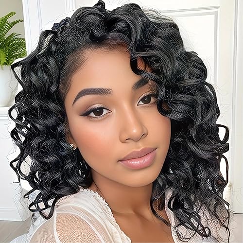 Pelo de onda marina Svolna de 9 pulgadas, cabello rizado con ganchillo, onda marina, 7 paquetes, onda profunda, onda corta ondulada, trenzas de