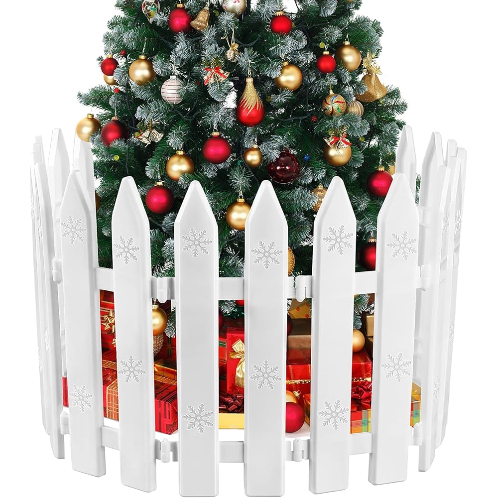 2/mo Finance MCEAST 12 Pieces Christmas Tree Fences White Picket