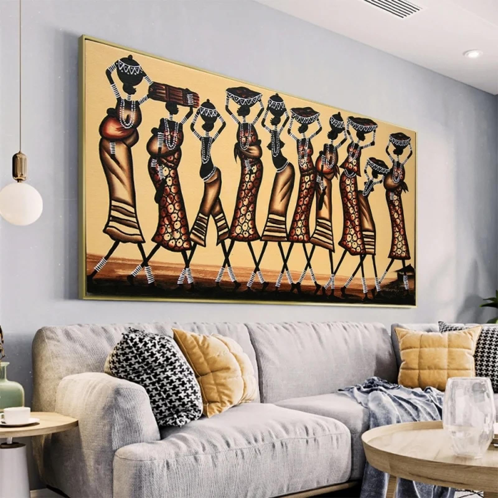 Impresiones de figuras abstractas africanas en lienzo de 30x60 cm para pared de casa