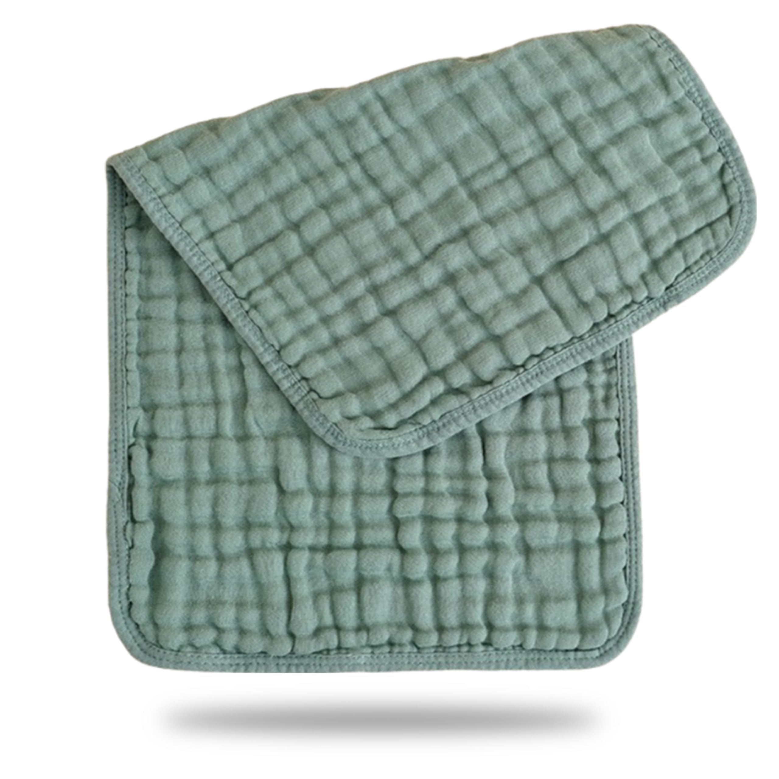 Bembika Baby Burp Cloths for Boys Girls Baby Muslin Burping Cloth Unisex Baby Essentials for Newborn Infants - Sage-image-45
