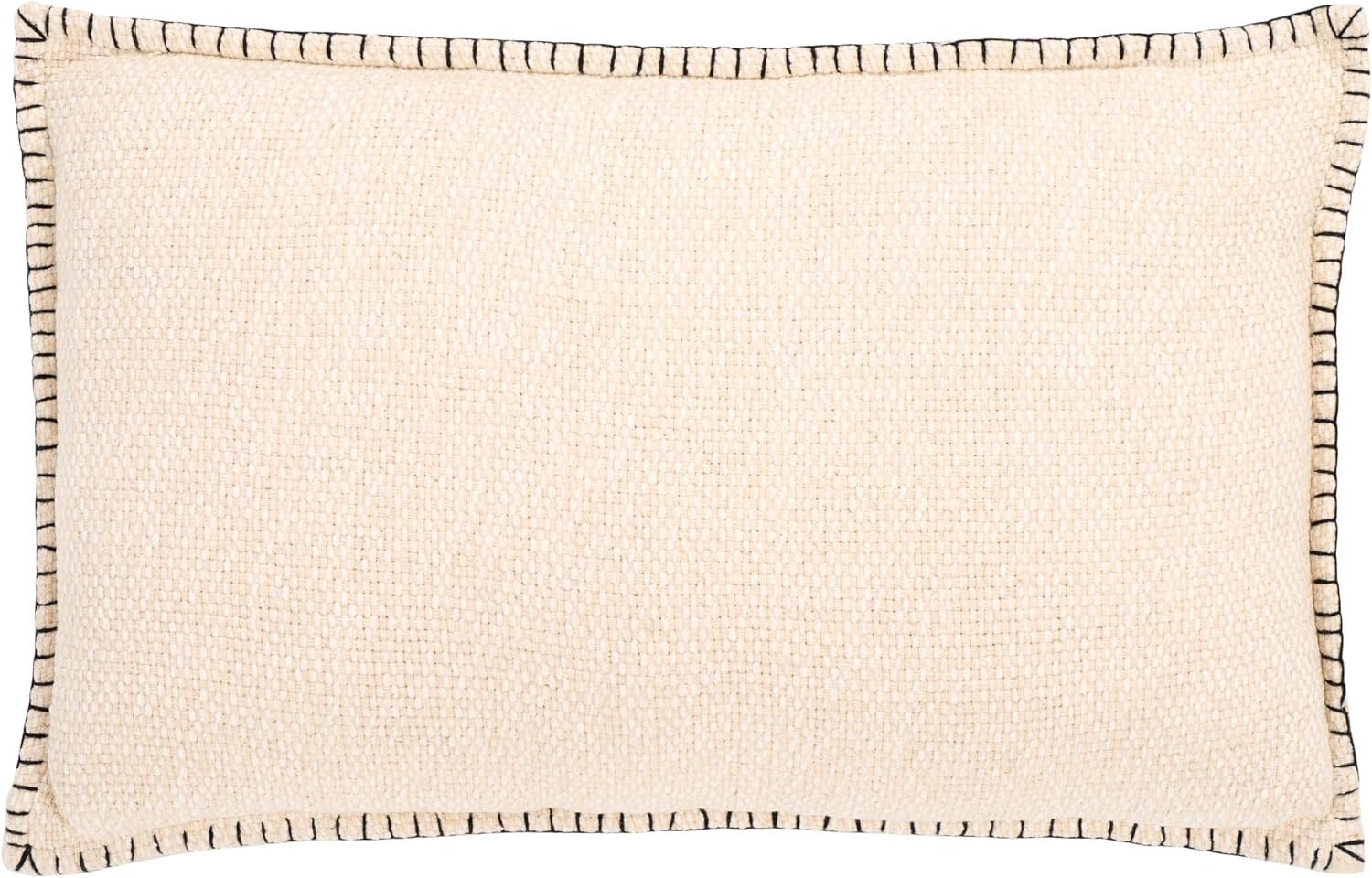 SAFAVIEH Home Collection Rhea Cream/Black 12 x 20-inch Decorative Accent Throw Pillow with Insert