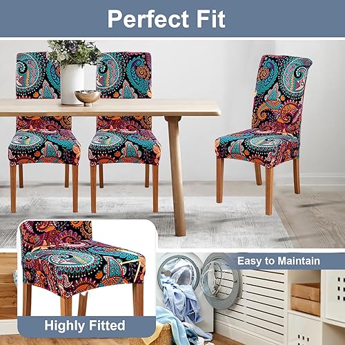 Vista 86 de Eco-Ancheng Funda para silla de comedor, funda extraíble para protección de banco, asiento y silla, sala de estar y cocina A1