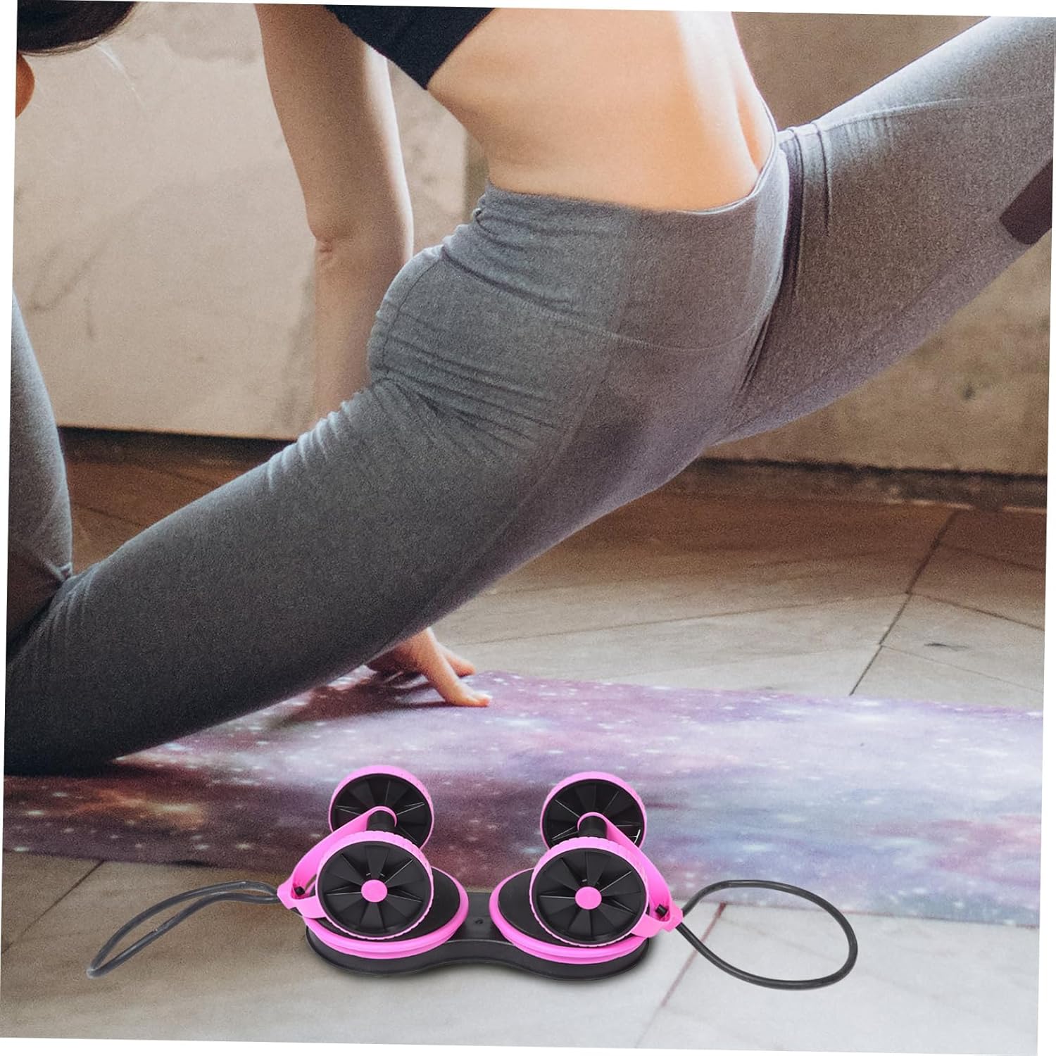 GALPADA Detachable Resistance Pull Rope Wheel for Arm and Leg Exercise Tension for Multi-functional Abdominal Training Home Gym Equipment