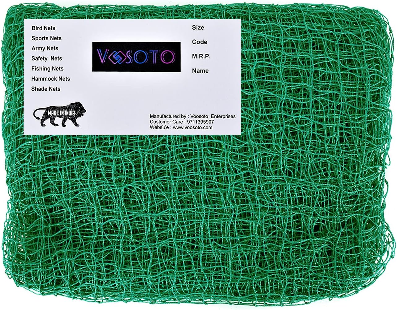 Voosoto Birds Pigeon Control Balcony Garden Anti Net 40 Foot X 80 Foot (3200 Sqft) Green Colour - Heavy