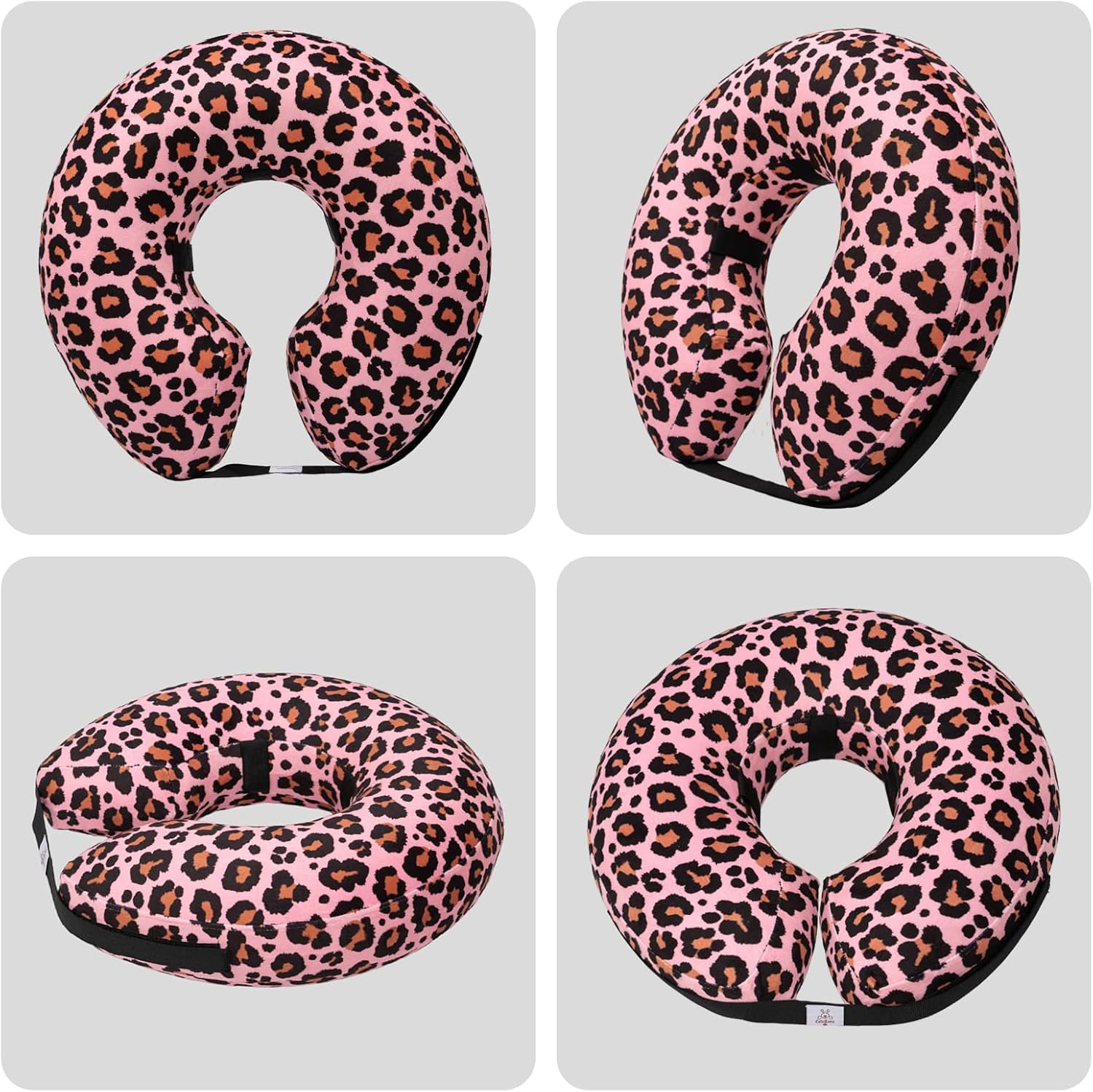 CuteBone Inflatable Dog Donut Collar with Removable Soft Fleece Covers for Small/Medium/Large Dogs and Cats After Surgery GWB10M