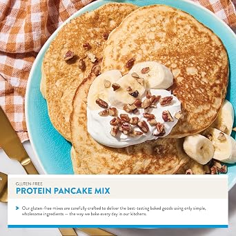 King Arthur Flour Gluten Free Protein Pancake Mix, Non-GMO Project Verified, No Sugar Added, Non-Dairy, 12 Oz (Pack of 1)