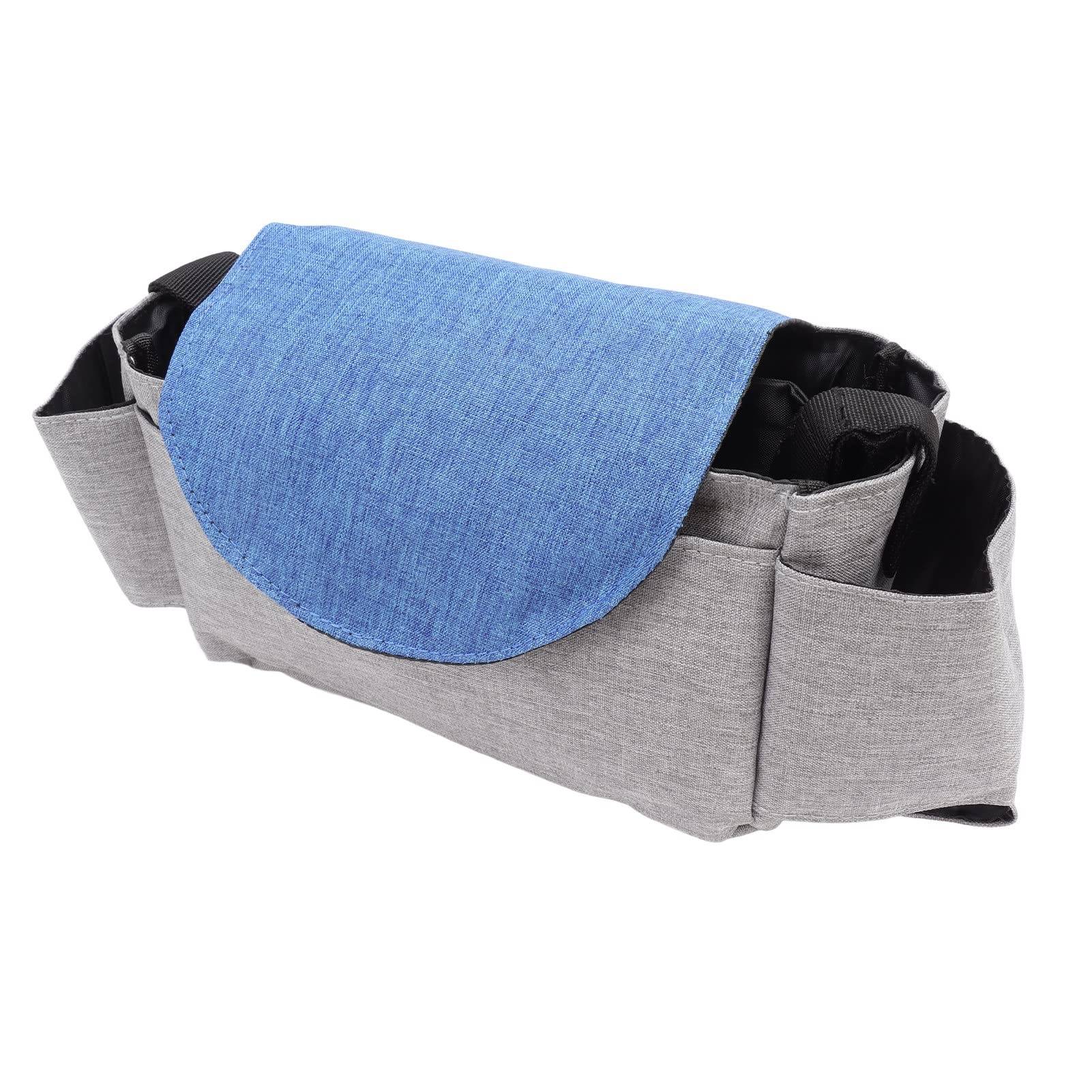 Baby Stroller Bag, Large Capacity Safety Oxford Cloth Baby Stroller Accessories Bag for All Strollers for Diaper for Phone for Baby Items (Dusty Blue)-image-49