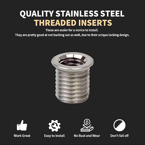 Miniatura 6 de SENNMONN Kit de reparación de rosca M6X1.0 con taladro HSS de inserción de 0.370 in, grifo, controlador de instalación, avellanado, inserto de acero