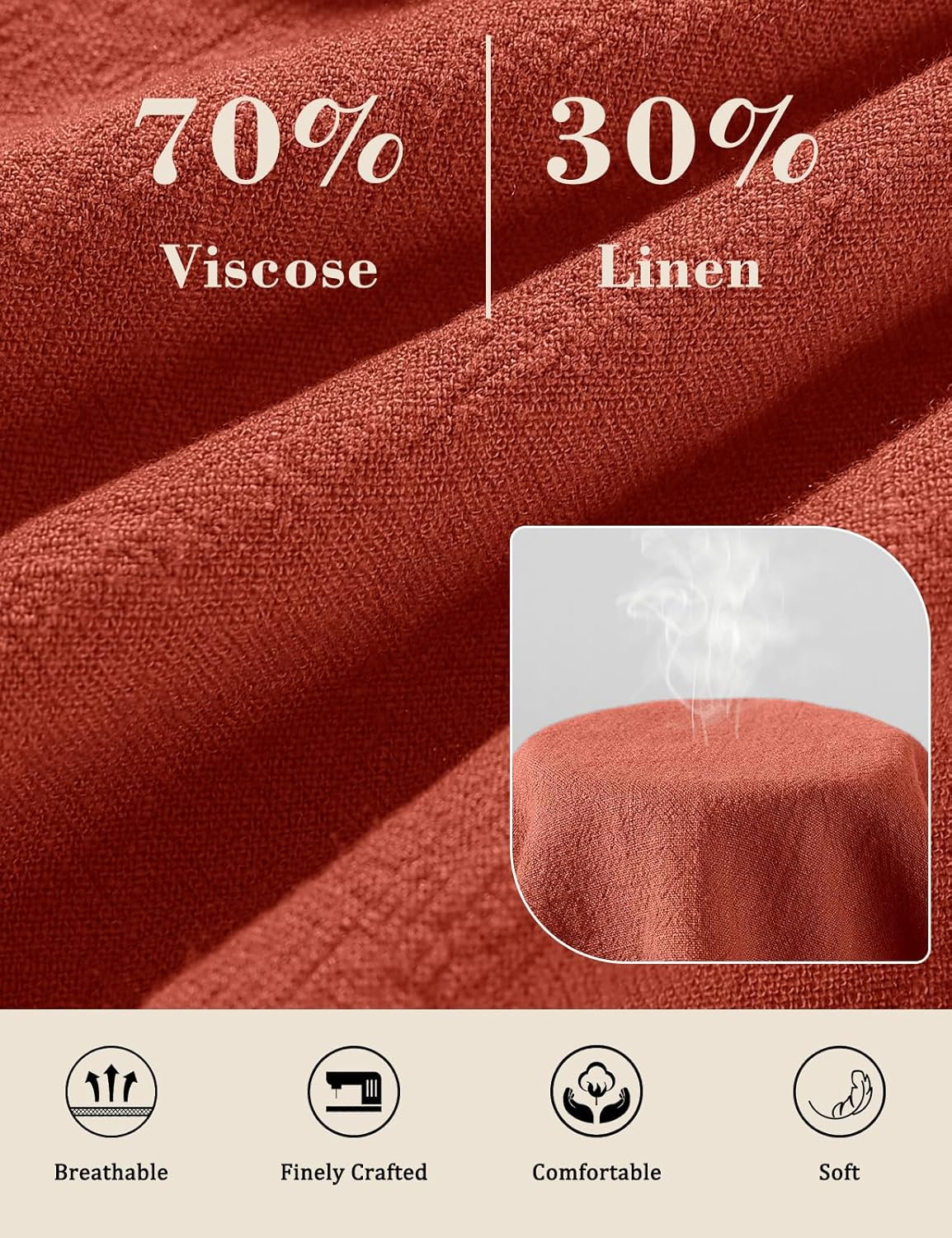 Womens Linen Pants High Waisted Wide Leg Trousers Summer Palazzo Casual Pant Flowy Drawstring Beach Pants - Image 5