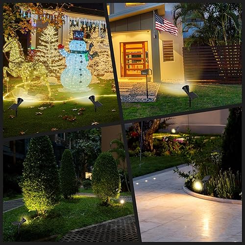Miniatura 6 de XTGTP Luces solares para exteriores, iluminación solar decorativa 2 en 1 para exteriores, IP67 impermeable, luz de jardín, decoración de caminos,