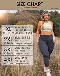 we fleece Plus Size Leggings for Women -Stretchy XL-4XL Yoga Pants Tummy Control High Waist Workout Leggings