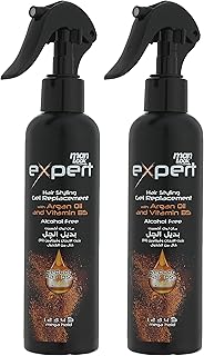 جل تصفيف الشعر من مان لوك اكسبرت بديل بزيت الارجان وفيتامين B5 - 180 مل (عبوة من قطعتين)