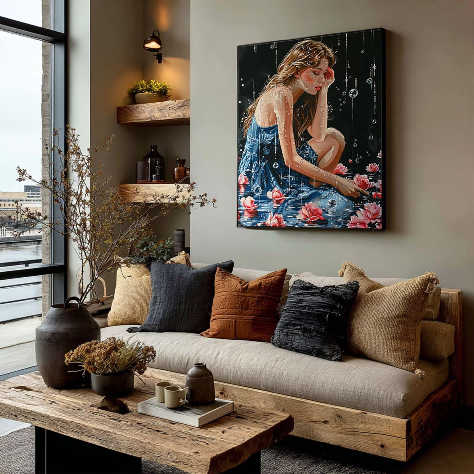 5D Diamond Painting 100x135cm, Flower Diamond Painting Kit Completo, S-7776