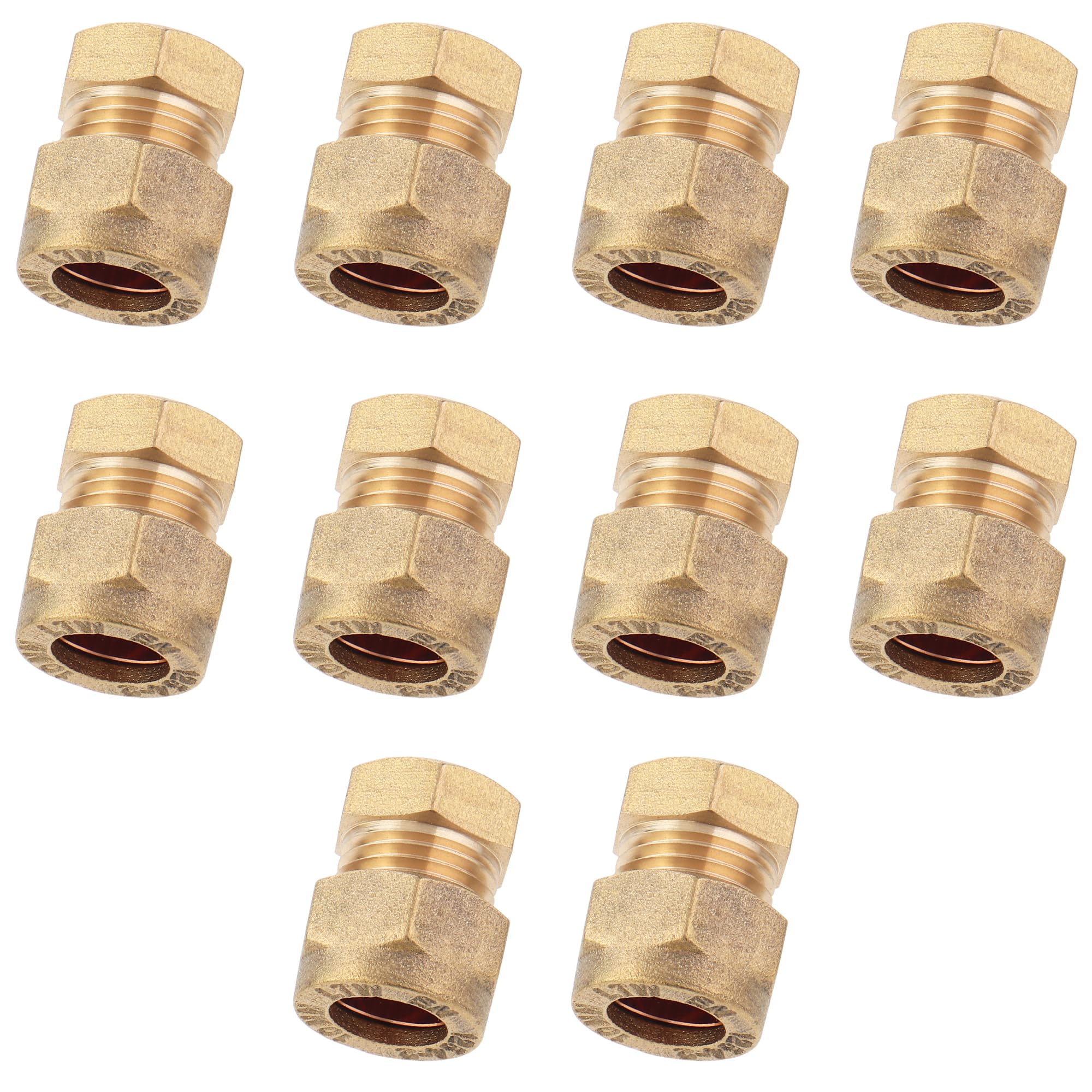 LTWFITTING 10mm Compression Plug, Brass Compression Stop End Blank Cap(Pack of 10)