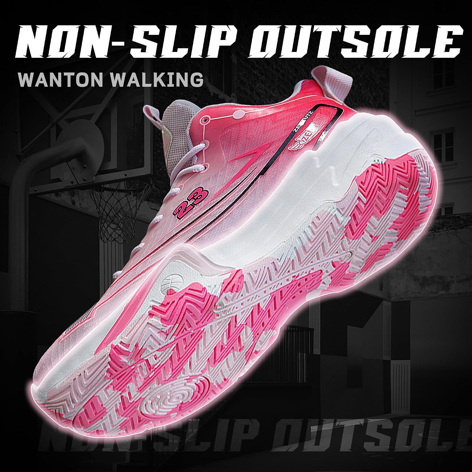 Men Basketball Shoes Anti Slip Breathable Fashionable Outdoor Sports Shoes Training Shoes