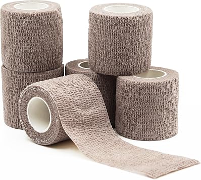 Bandages First Aid Tape - Cohesive Wrap, Adhesive Bandage, Self Adherent - Colorful Coffee, 2-inch