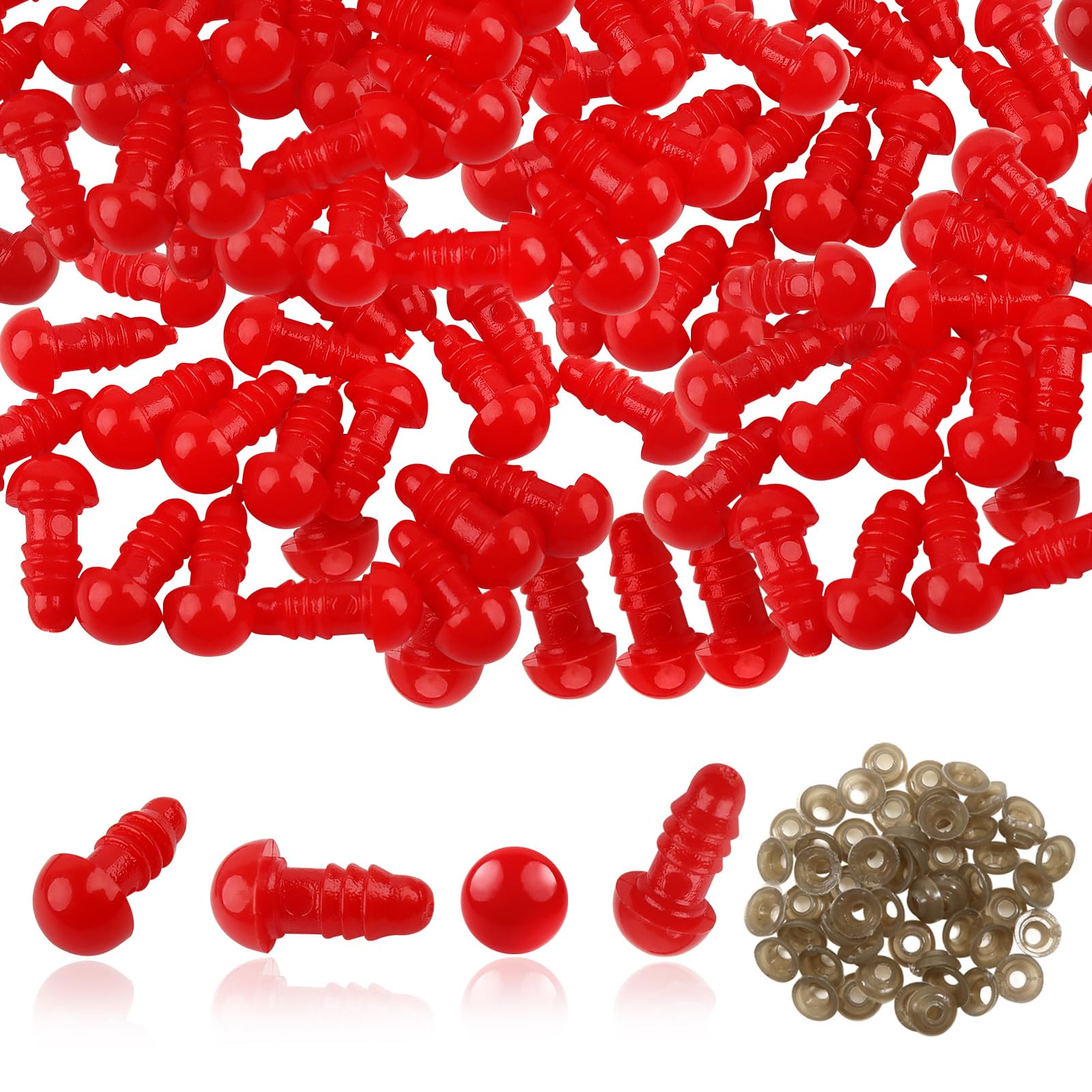  TOAOB Sicherheitsaugen für Häkeltiere rot
| TOAOB Kunststoffknopfaugen für Plüschtiere 8mm
| TOAOB Sicherheitsaugen für