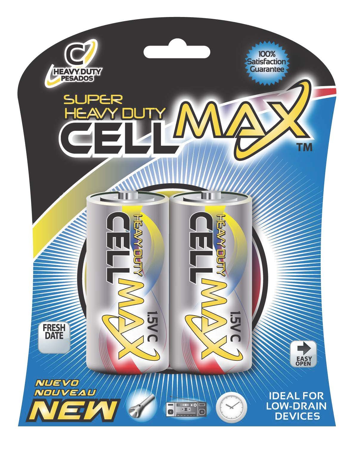 Cell Max Long Lasting C Super Heavy Duty 2 Pack (CM-R14P-BP2)