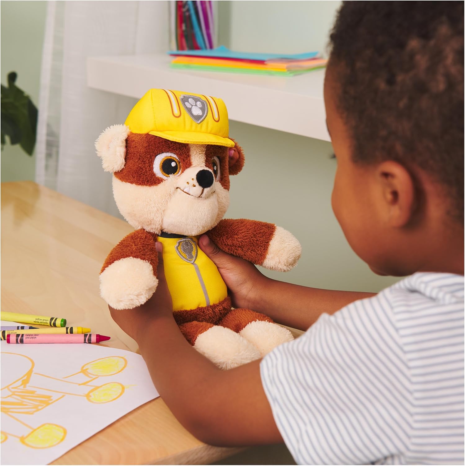Paw Patrol - GUND - Paw Patrol - Ruben Size 35 cm - Dog Soft Toy - Surface Washable - Paw Patrol Toy First Age - Baby Soft Toy - Baby Toy 1 Year and Above