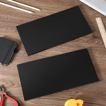 2 Pack HDPE Sheets 1/2 Inch Black Starboard Marine Board Plastic 11.8x5.9in