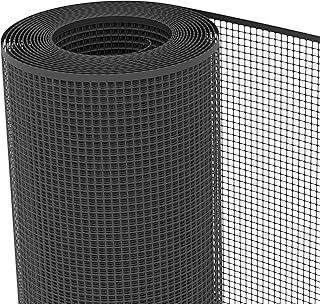 TENAX Quadra 10 Anthracite Grey 1 x 5 m Square Mesh Plastic Protective Net for Balconies, Gates and Fences