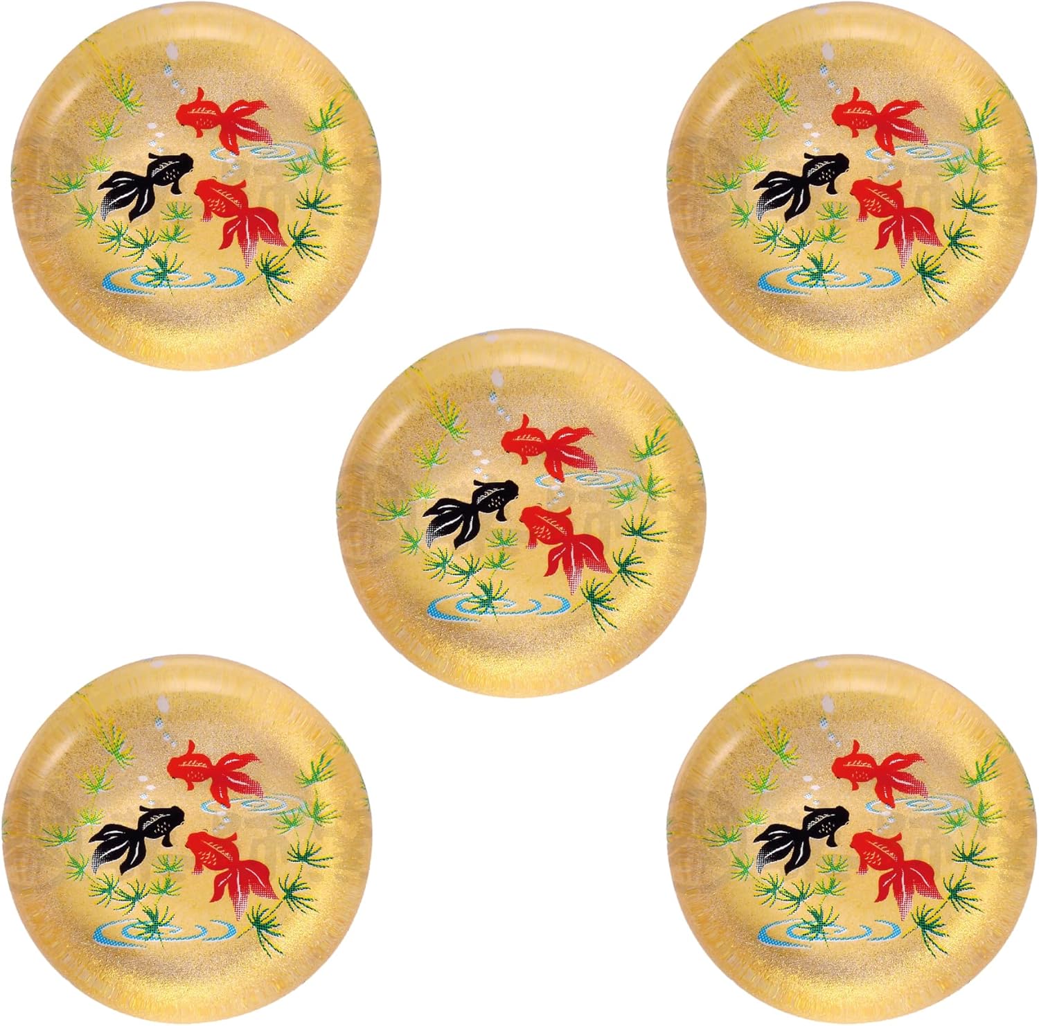 Yakushi Kiln Glass Chopsticks Rest (Goldfish) 5 Pieces