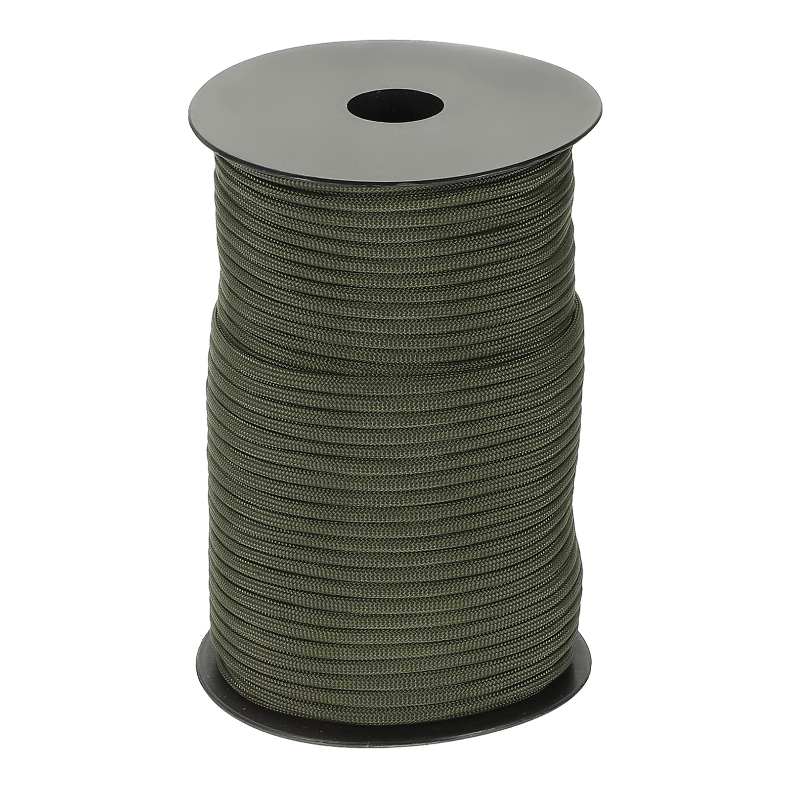 sourcing map 550 Paracord 200 Feet, 4mm 7 Strand Parachutes Cord Spool Survival Strong Rope String for Camping Hiking Fishing, Olive Green