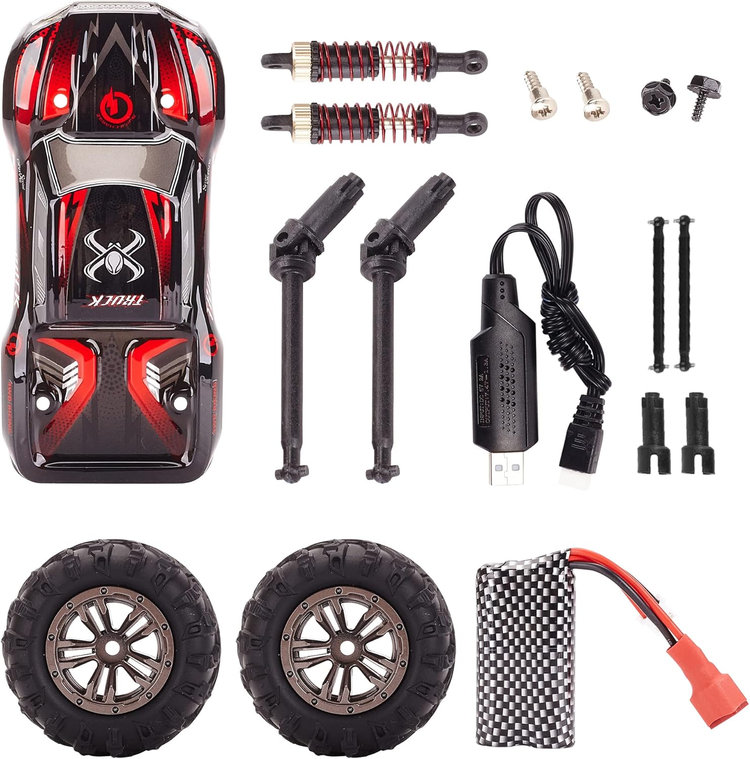 BEZGAR RC Car Spare Parts kit Package with Battery, USB