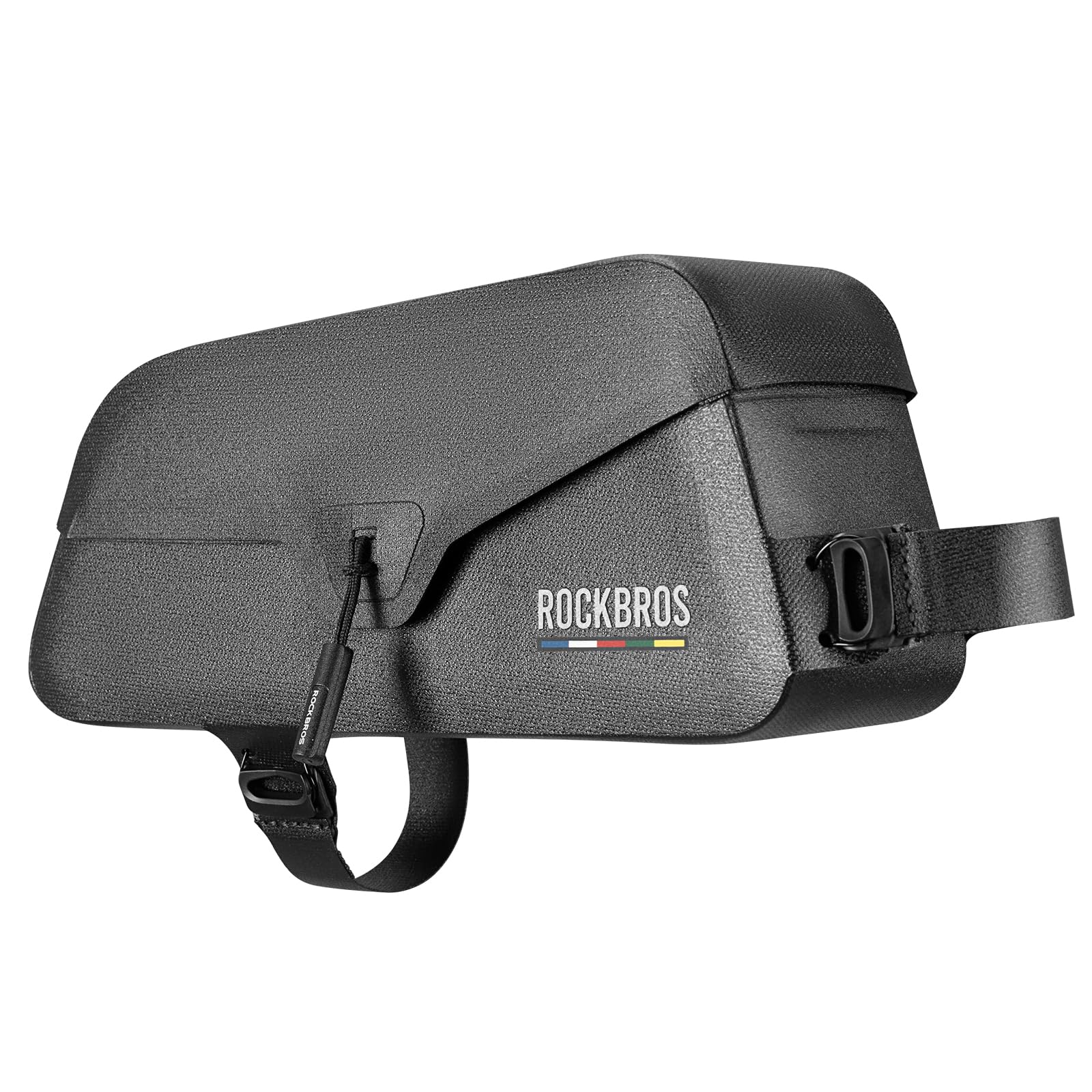 ROCKBROS Road to Sky Bike Frame Bag 100% Waterproof Magnetic Top Tube Bag Bicycle Pack for Road Bike MTB 0.9L Black