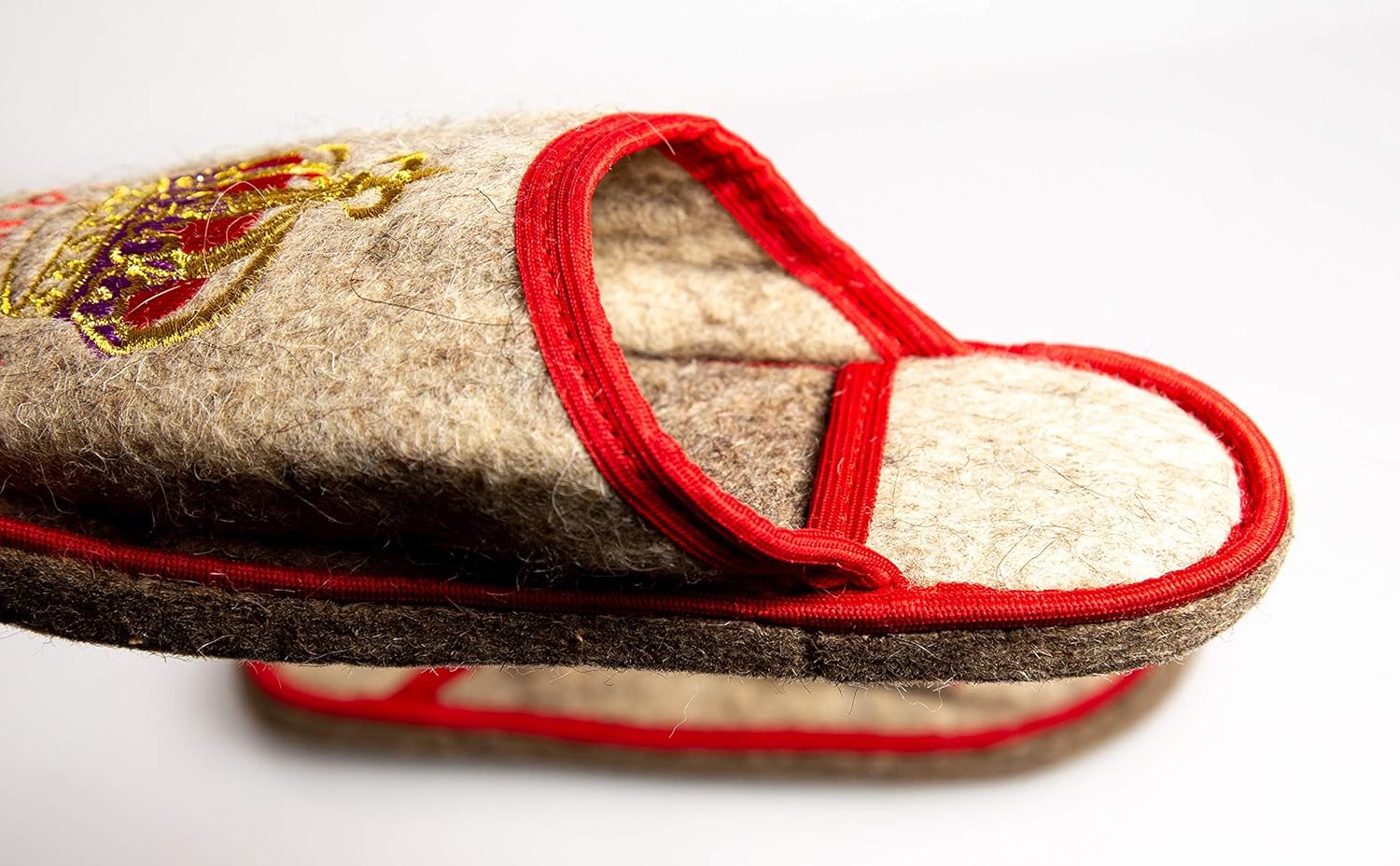 Rushnichok Sauna Slippers for Women - Russian Sauna Slippers - Sauna Female Slippers Wool - Sauna Women's Hotel Slippers Female - Russian banya Slippers - Queen - Felt Sauna Wool