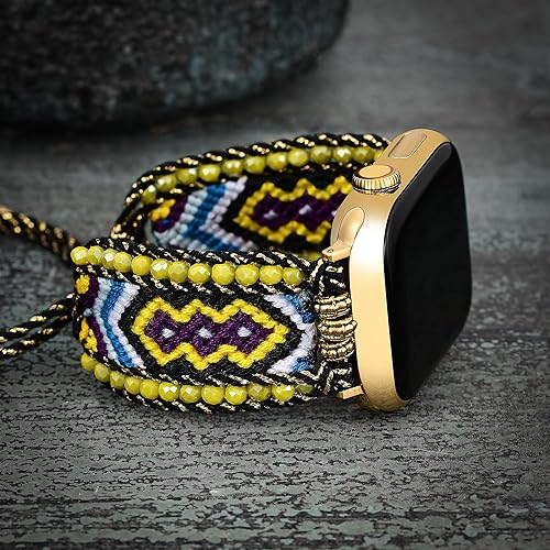 Miniatura 5 de Correa de reloj bohemia con cuentas para iWatch de 1.496 pulgadas, 1.575 pulgadas, 1.614 pulgadas, 1.654 pulgadas, 1.732 pulgadas, 1.772 pulgadas,