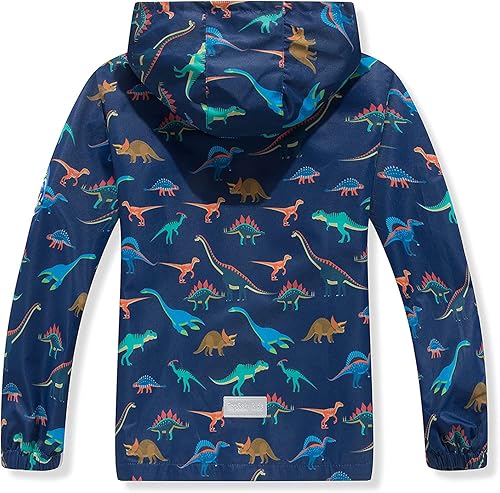 Miniatura 3 de Chaqueta de lluvia para niños con capucha desmontable, impermeable, ligera, rompevientos para niños