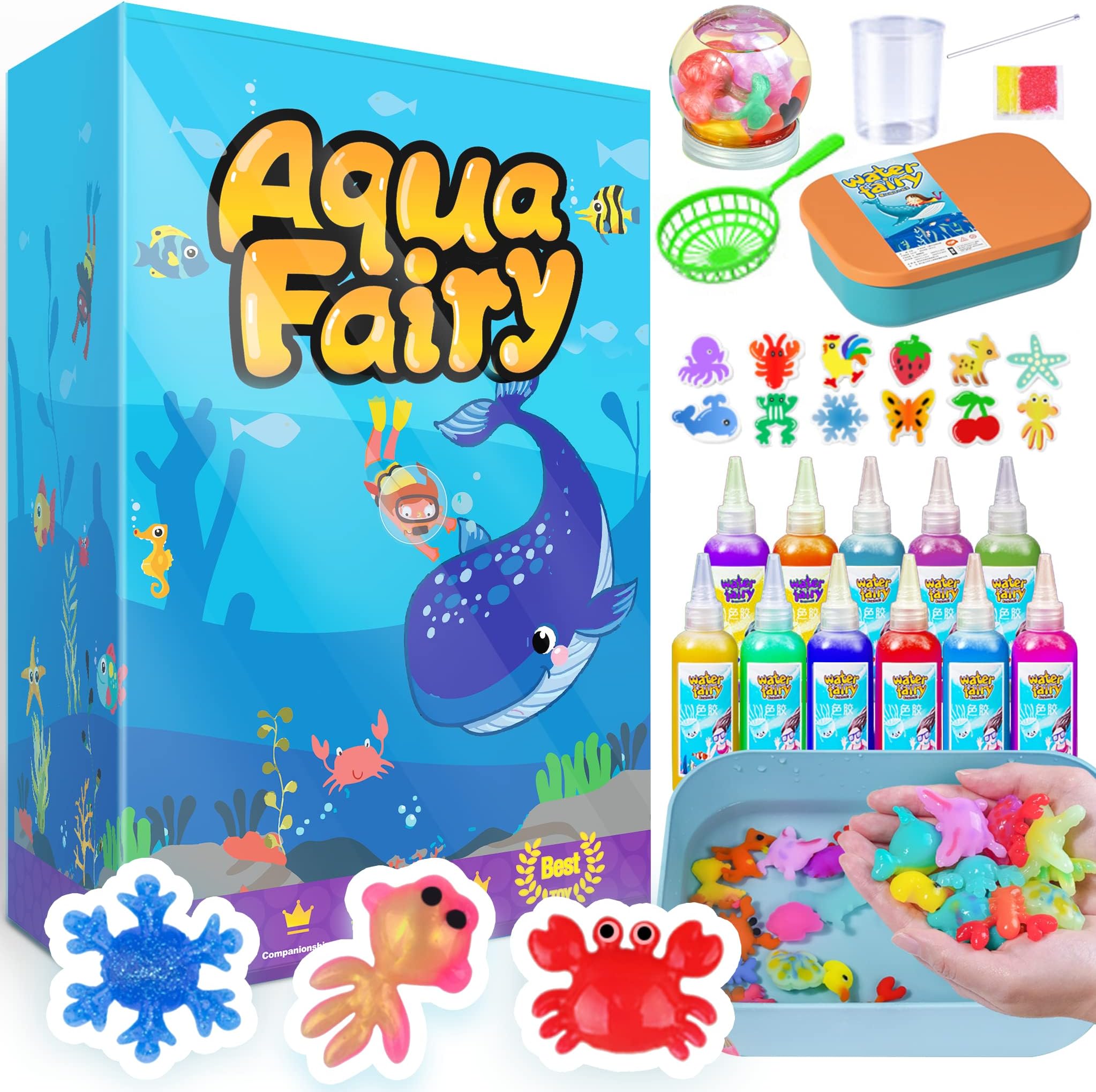 Goohomeey Aqua Fairy 23Pcs Magic Water Beads Kid‘Stoys, Spirit Elf, Diy Gel Art Craft, Handmade Set, Painting Kit, Creative Activities For Girls And Boys Age 3+