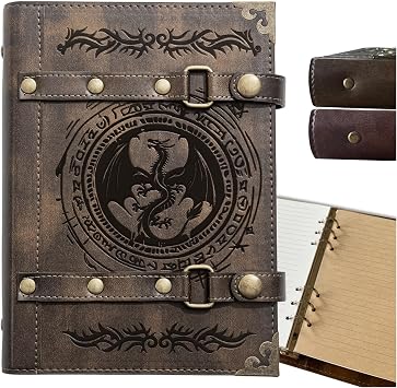 DUROTAN DND Notebook Journal Refillable Leather A5 Binder 400 Pages