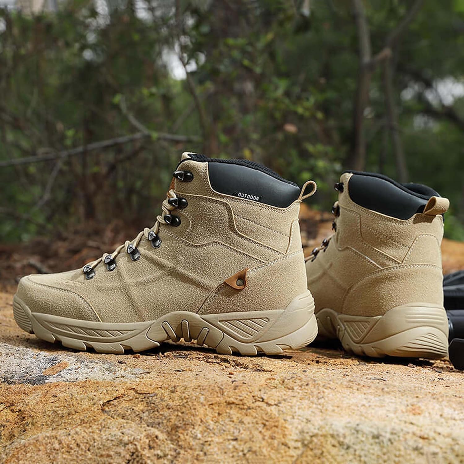 Men's Camping Boots Hiking Shoes,Outdoor Anti Slip Shoes Comfortable Backpacking Boots for Traveler