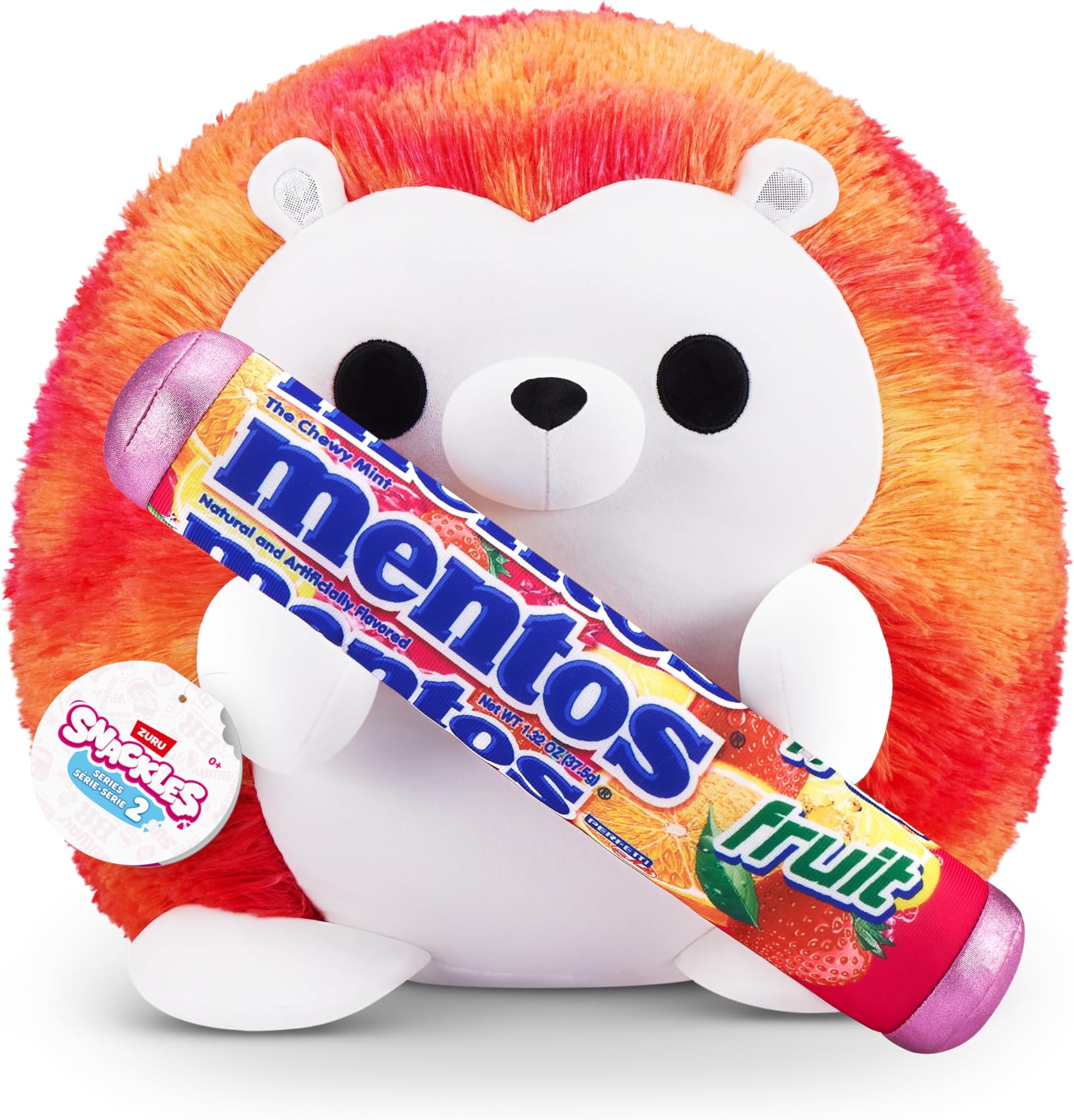 Snackles Hedgehog (Mentos, Fruit) Series 2 Large Plush Toy Large (40 cm) 77606J
