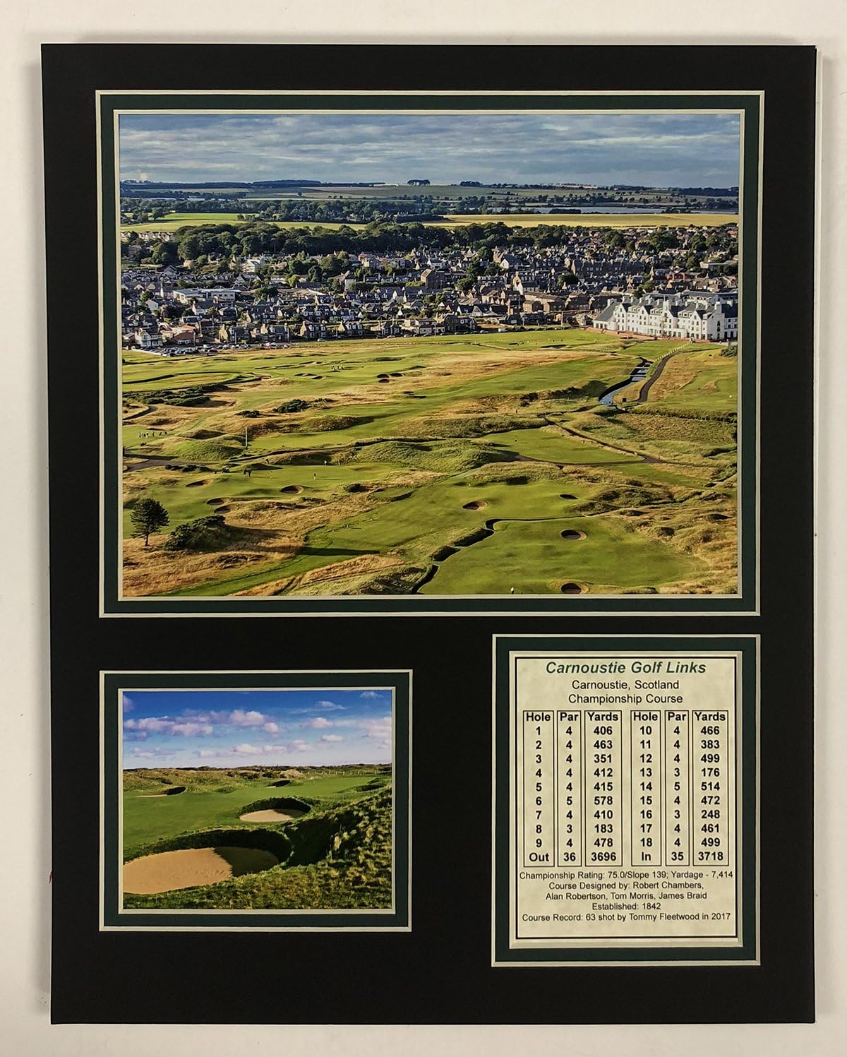 Legends Never Die Carnoustie Golf Links - 11"x14" Unframed Matted Photo Collage