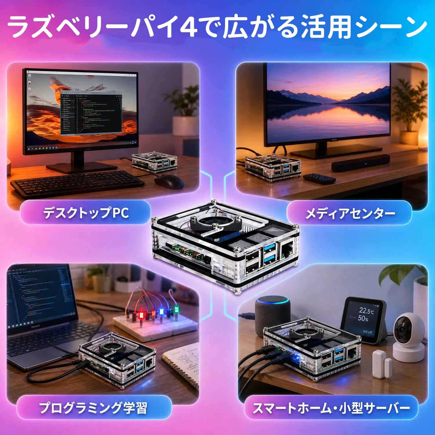 Amazon.co.jp: Vemico Raspberry Pi 4 8GB Kit 技適済 Pi4 8GB本体