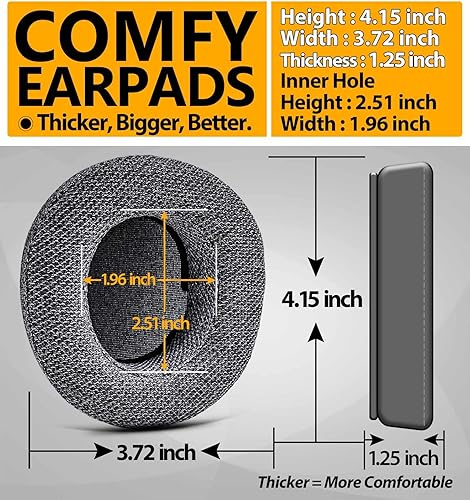 Miniatura 4 de Nova Pro - Almohadillas inalámbricas de repuesto para auriculares inalámbricos Arctis Nova Pro de TRANSTEK, durabilidad mejorada y aislamiento de